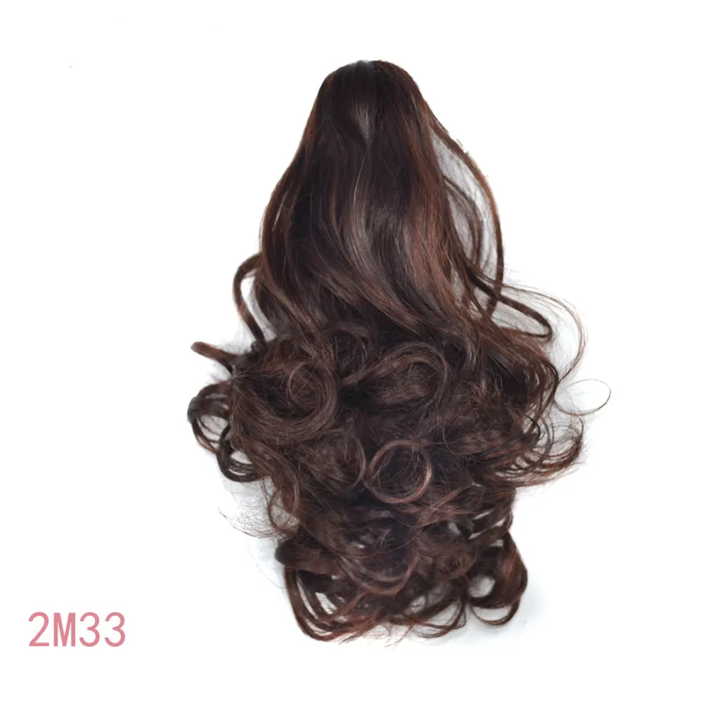 Curly Ponytails Hair Clip In Wavy Ponytails Short