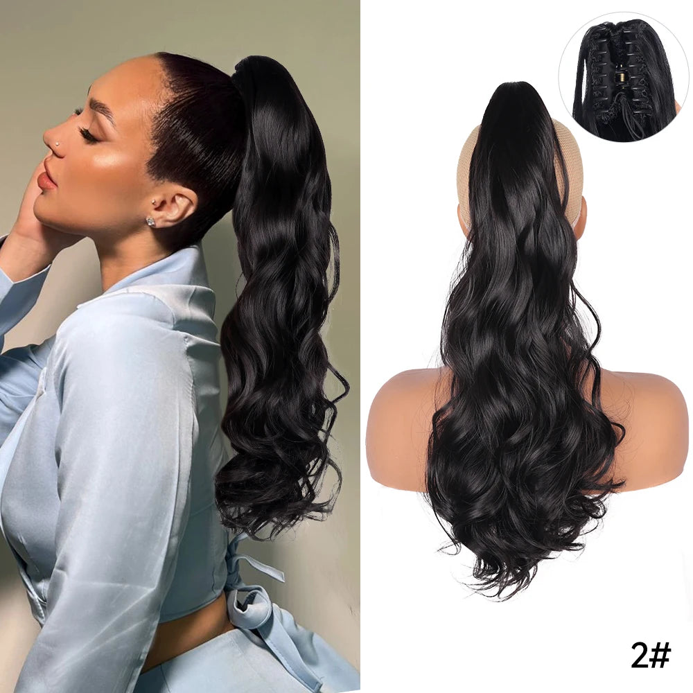 "Claw Clip In Ponytail Extension Synthetic Hairpiece