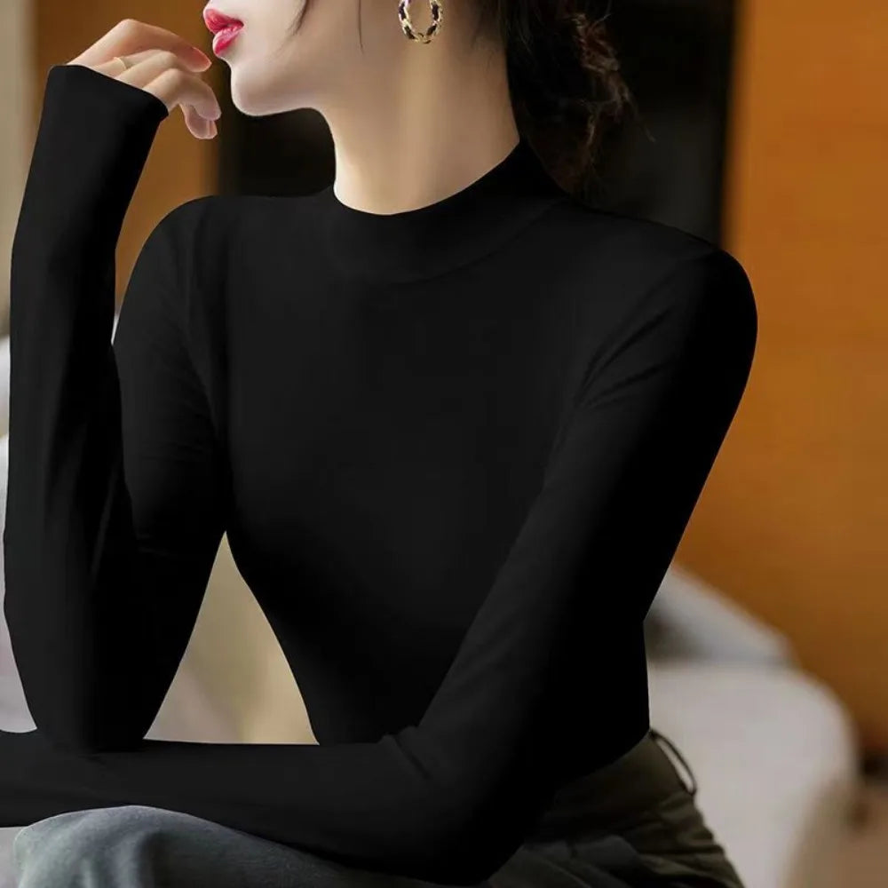 Fashion Solid Undertale T-Shirt for Women High-neck