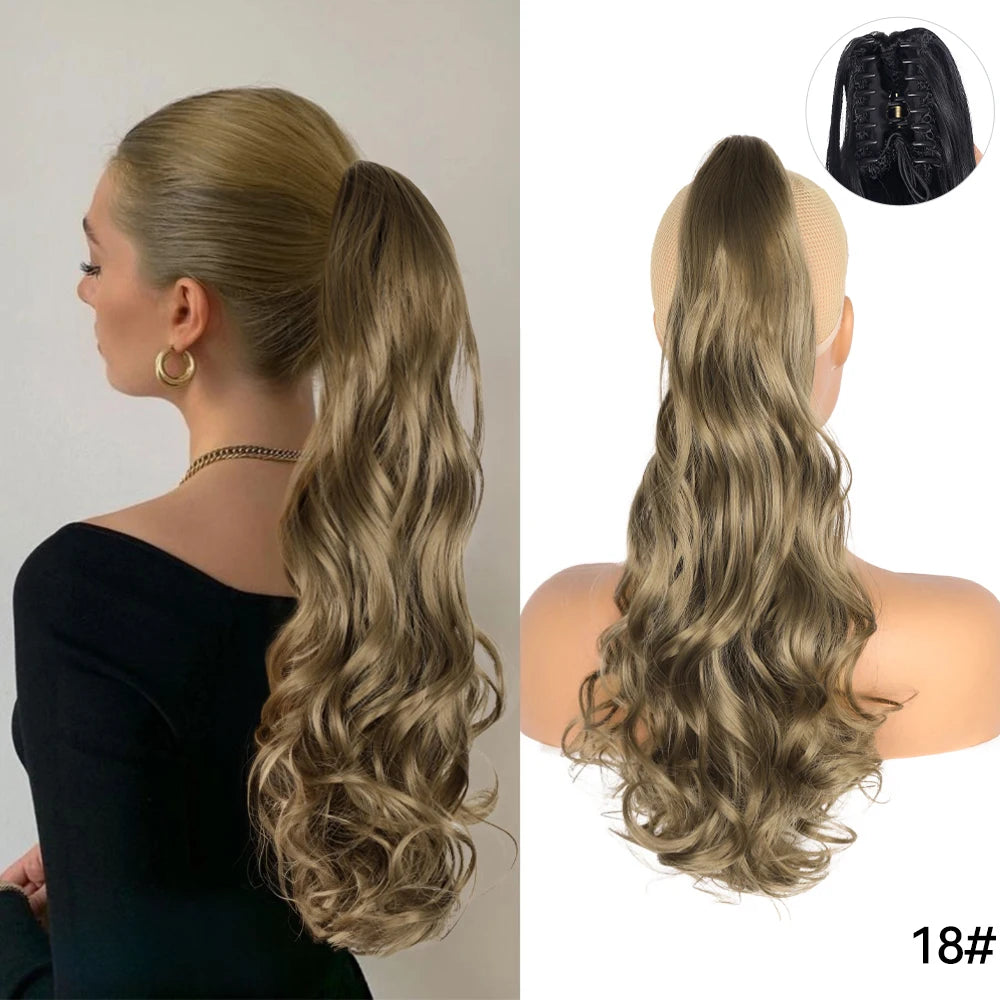 "Claw Clip In Ponytail Extension Synthetic Hairpiece