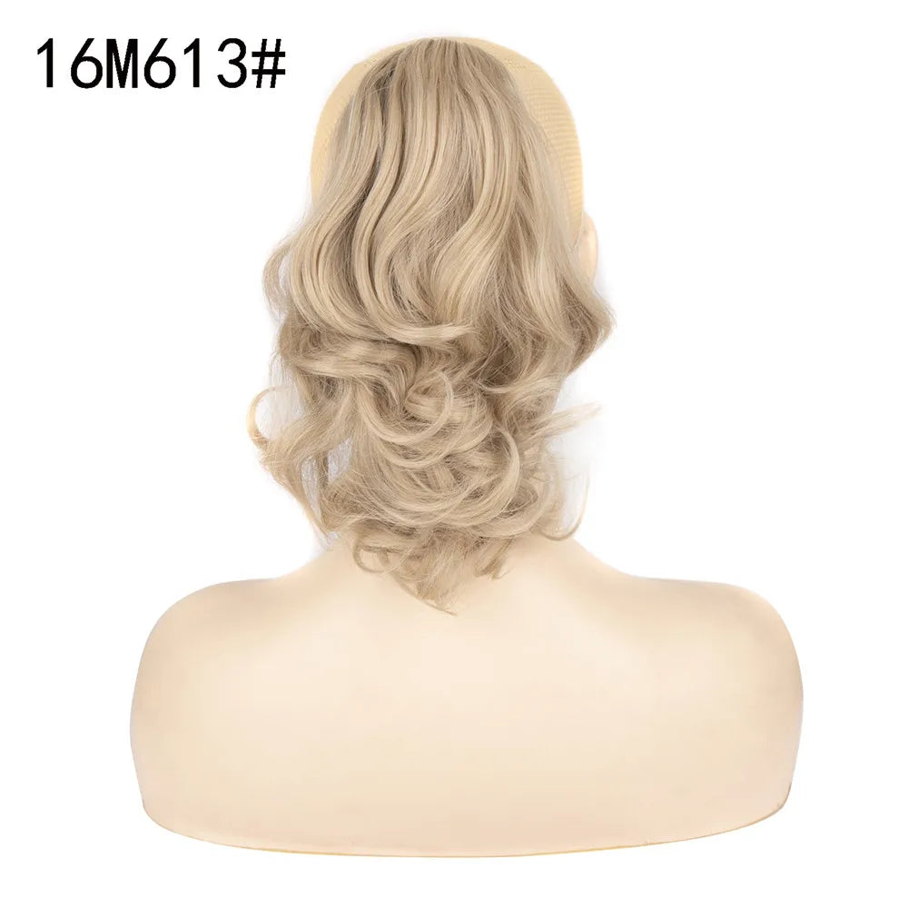 Curly Ponytails Hair Clip In Wavy Ponytails Short