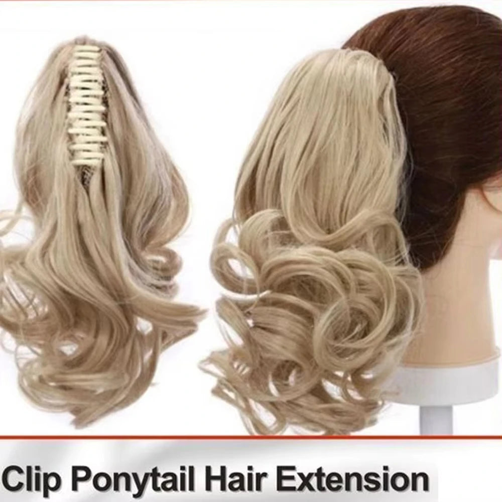 Curly Ponytails Hair Clip In Wavy Ponytails Short