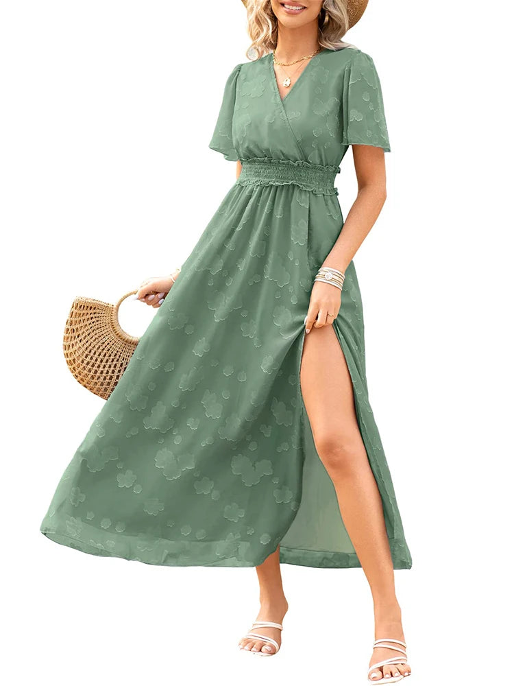 Dress Casual Summer V Neck
