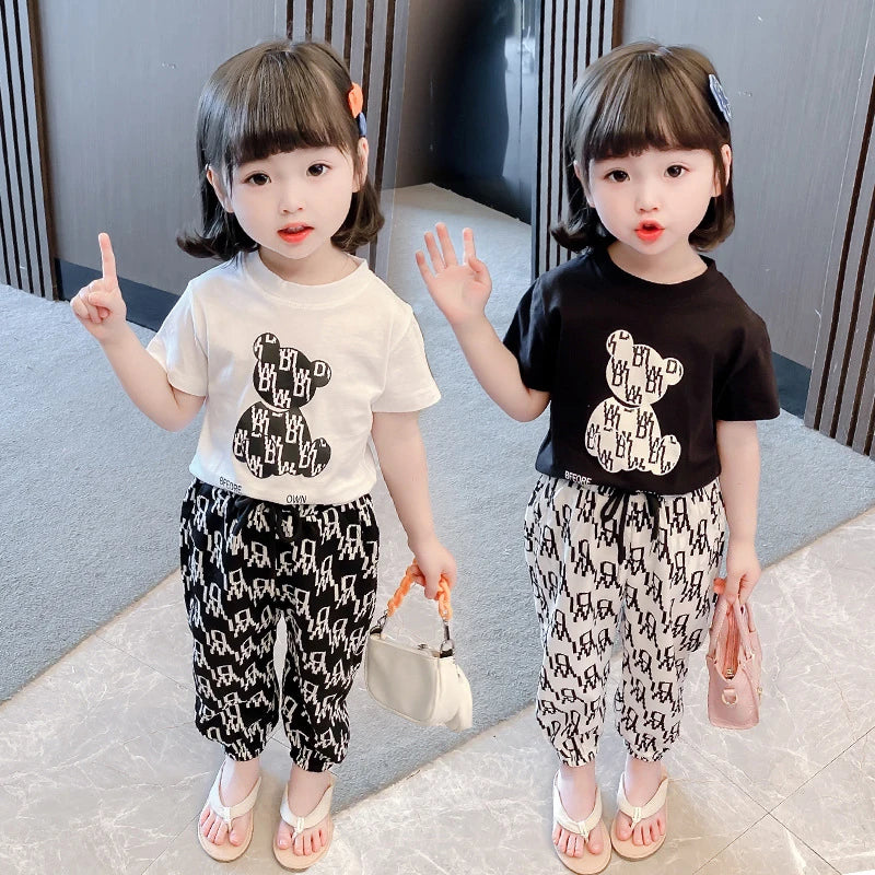 Kids Girls Clothing Sets Mother Kids Clothes Summer Children Clothings Cotton