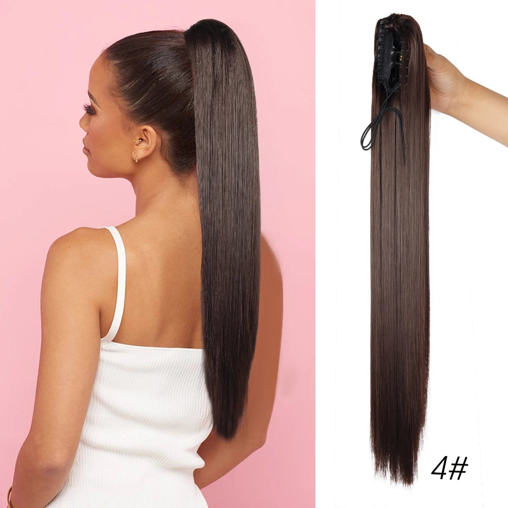 "Claw Clip In Ponytail Extension Synthetic Hairpiece