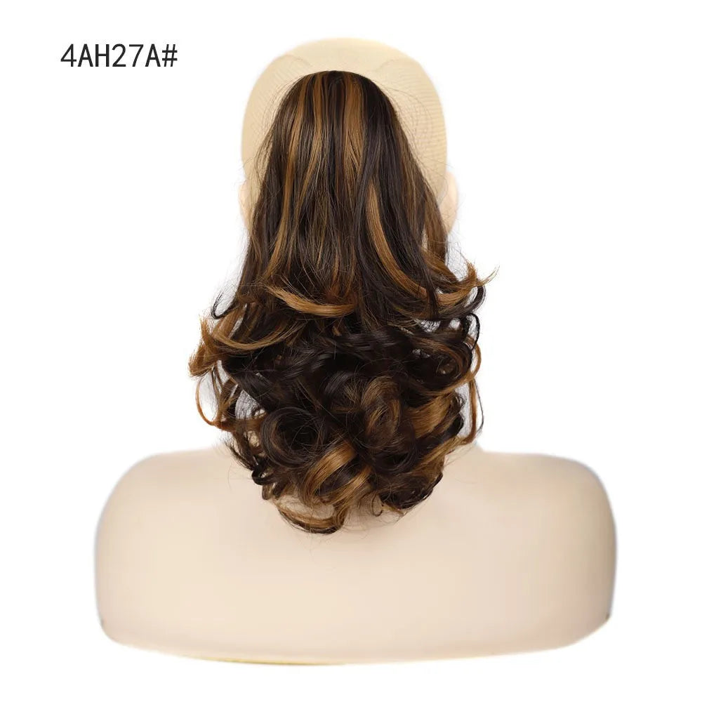 Curly Ponytails Hair Clip In Wavy Ponytails Short