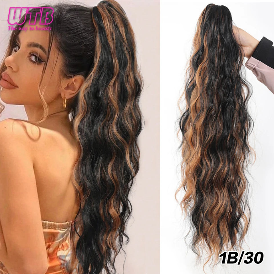 Claw Clip Ponytail,26 Inch Ponytail Extension for Women