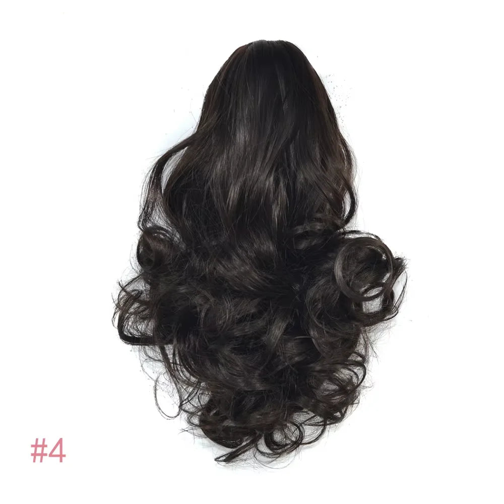 Curly Ponytails Hair Clip In Wavy Ponytails Short