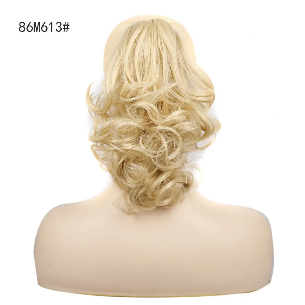 Curly Ponytails Hair Clip In Wavy Ponytails Short
