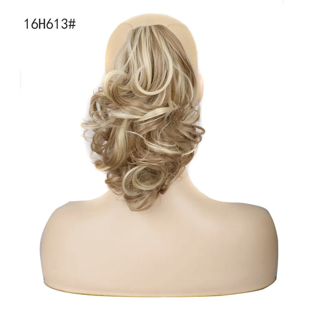 Curly Ponytails Hair Clip In Wavy Ponytails Short