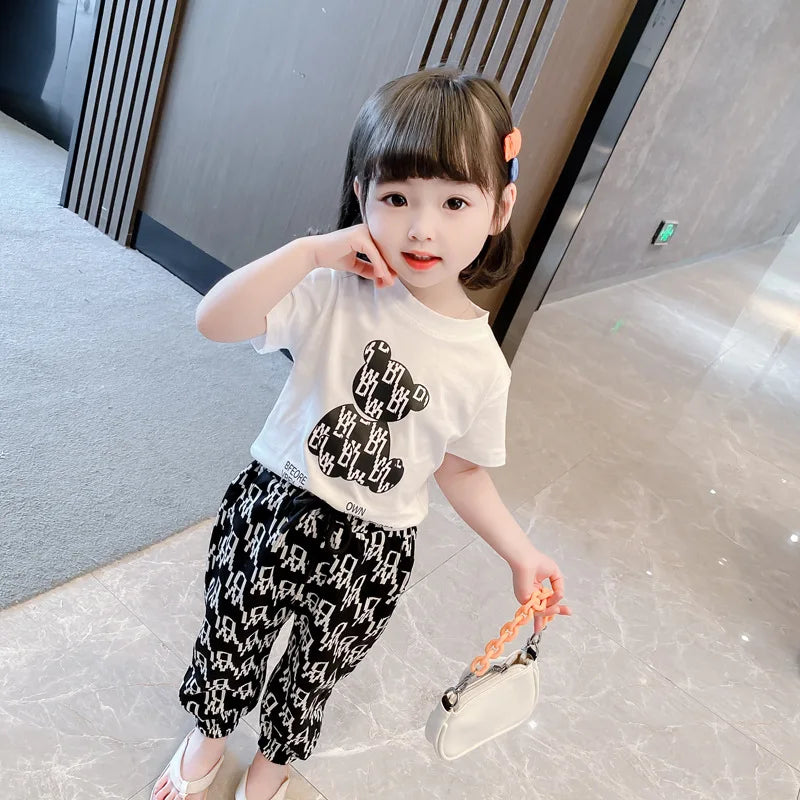 Kids Girls Clothing Sets Mother Kids Clothes Summer Children Clothings Cotton