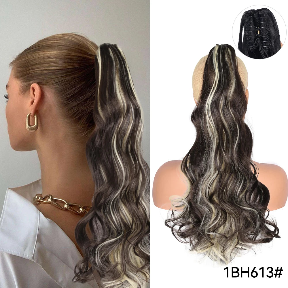 "Claw Clip In Ponytail Extension Synthetic Hairpiece
