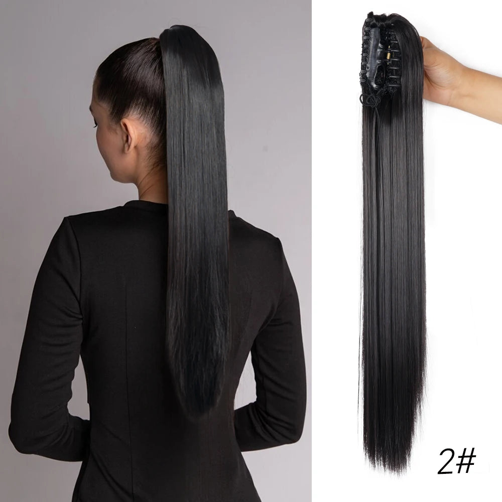 "Claw Clip In Ponytail Extension Synthetic Hairpiece