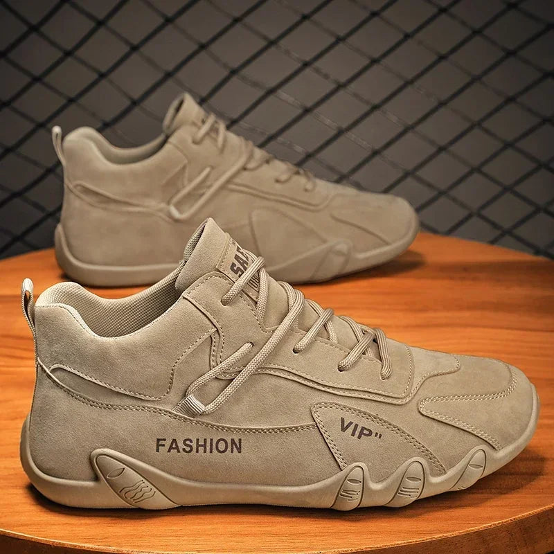 Leather Ankle Boots for Men Waterproof Sneakers