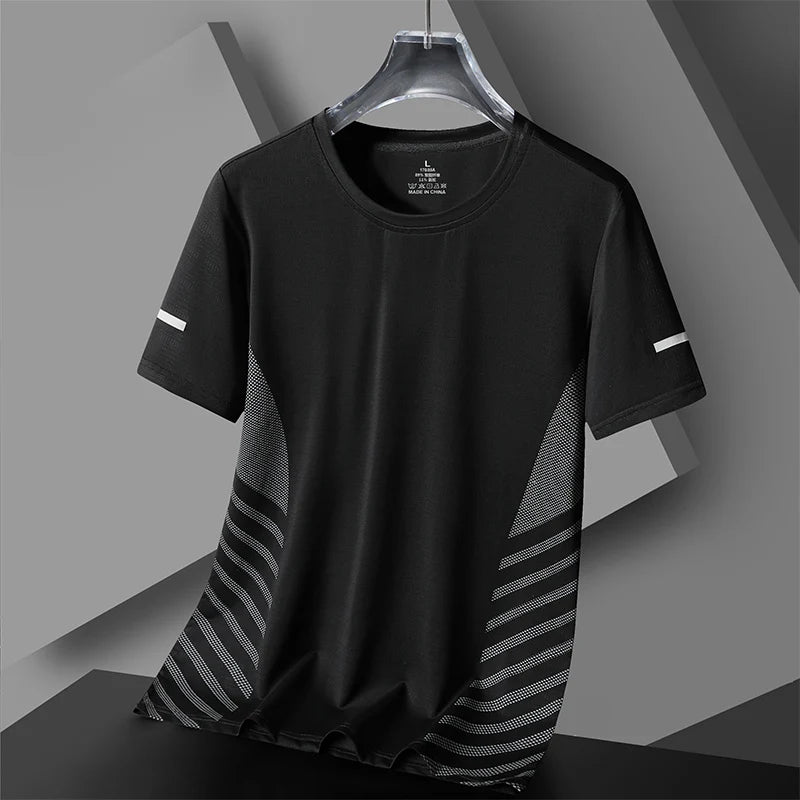 T-shirt Men Summer Ice Silk Thin Top