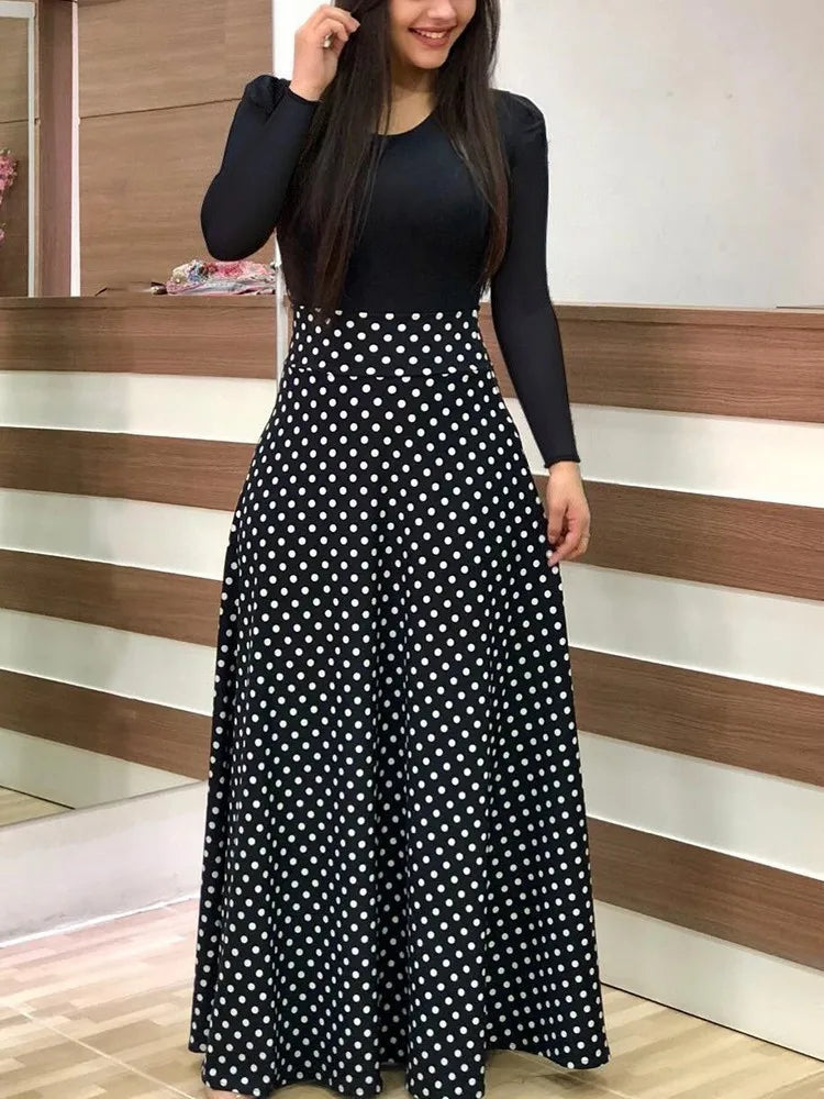 flower color matching dresses, long dresses, women's
