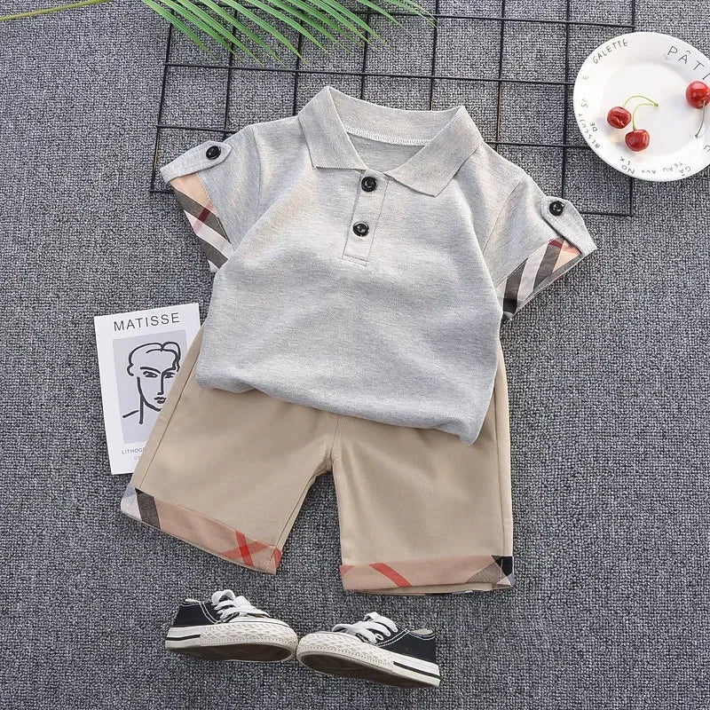 DIIMUU Baby Boys Clothing Sets T-shirt + Shorts Kids Girl Outfits Suits