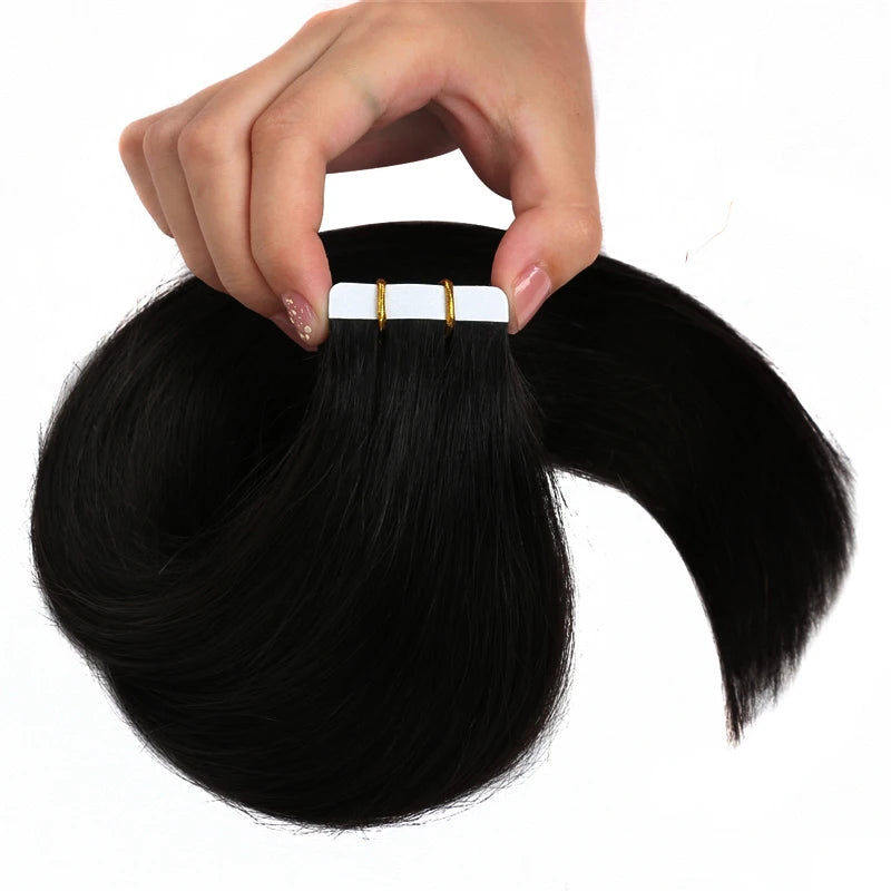 Hair Extensions Human Hair Real Natural Hair Skin Weft Straight Remy 100% Human Hair Extension