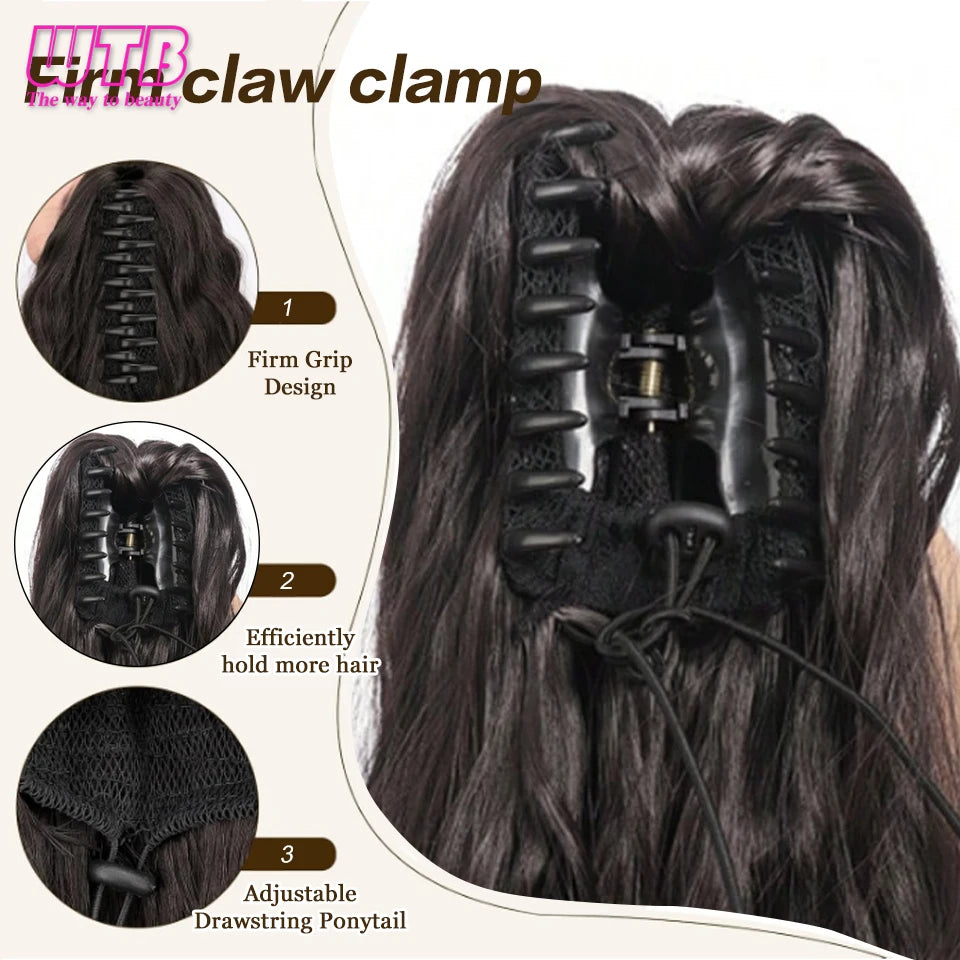 Claw Clip Ponytail,26 Inch Ponytail Extension for Women