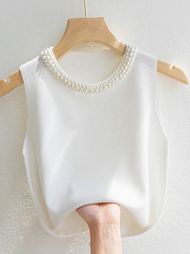 Korea Knitted Vests Women Top