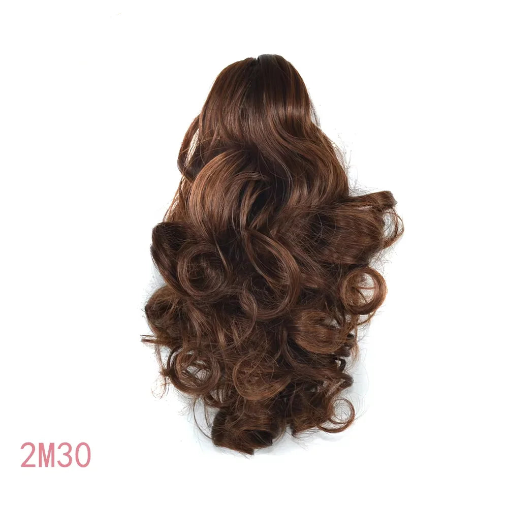 Curly Ponytails Hair Clip In Wavy Ponytails Short