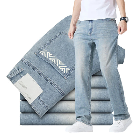 Men's Summer Thin Printed Jeans Fashion
