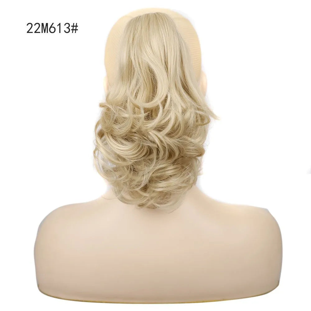 Curly Ponytails Hair Clip In Wavy Ponytails Short