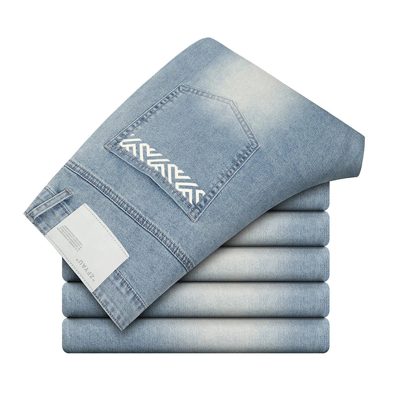 Men's Summer Thin Printed Jeans Fashion