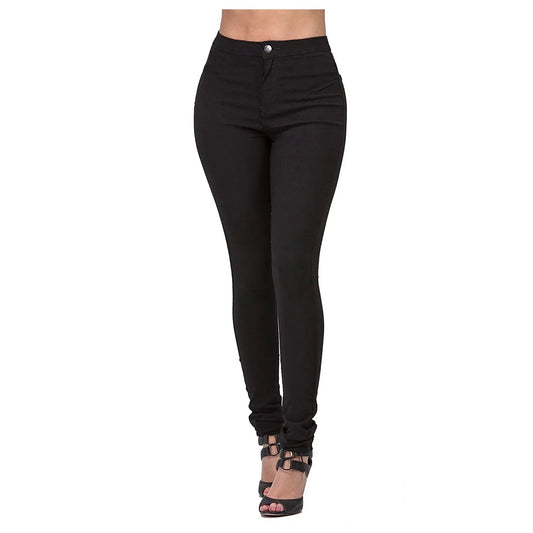 Women's Spring and Fall New Fashion Slim-fit Stretch Jeans Long Pants，