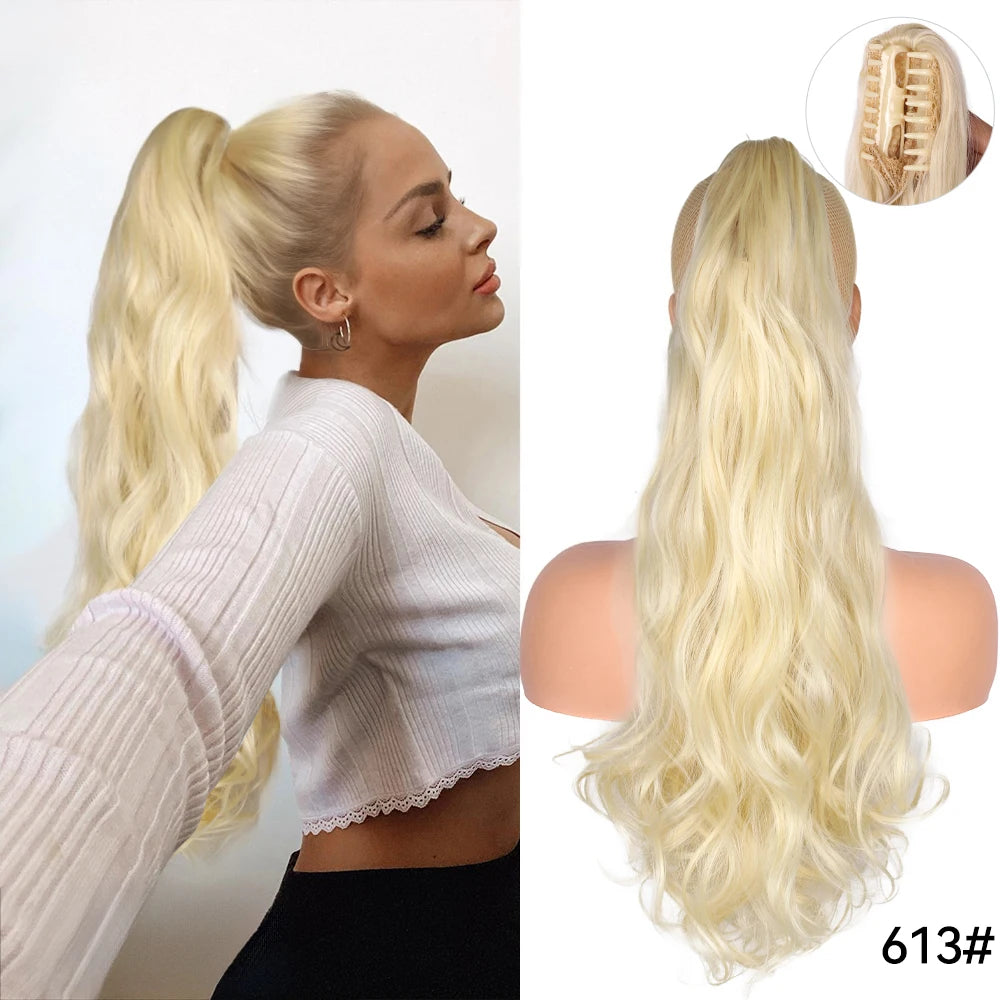 "Claw Clip In Ponytail Extension Synthetic Hairpiece