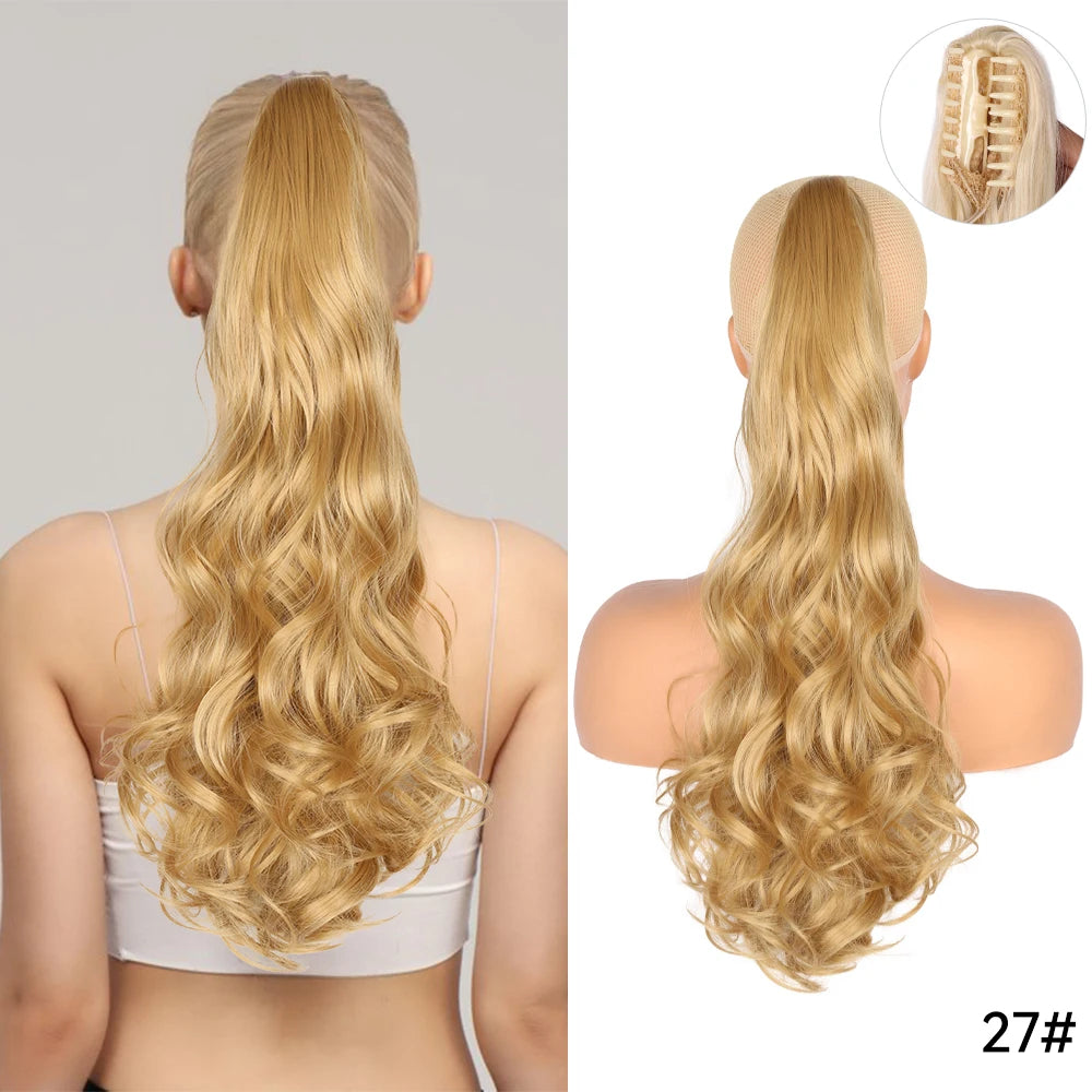 "Claw Clip In Ponytail Extension Synthetic Hairpiece