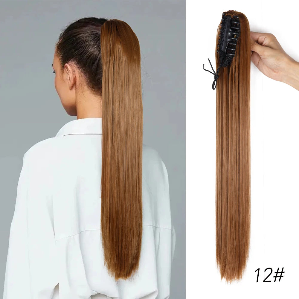 "Claw Clip In Ponytail Extension Synthetic Hairpiece