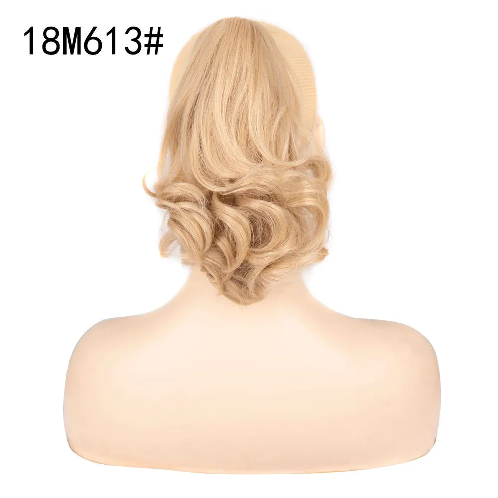Curly Ponytails Hair Clip In Wavy Ponytails Short