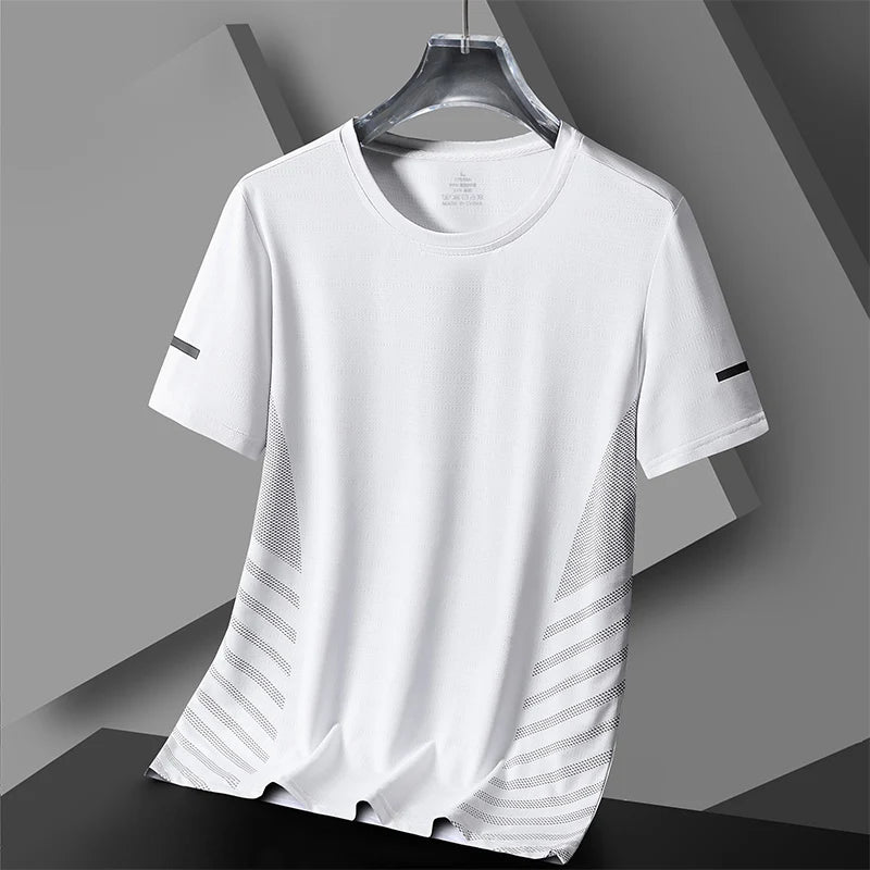 T-shirt Men Summer Ice Silk Thin Top