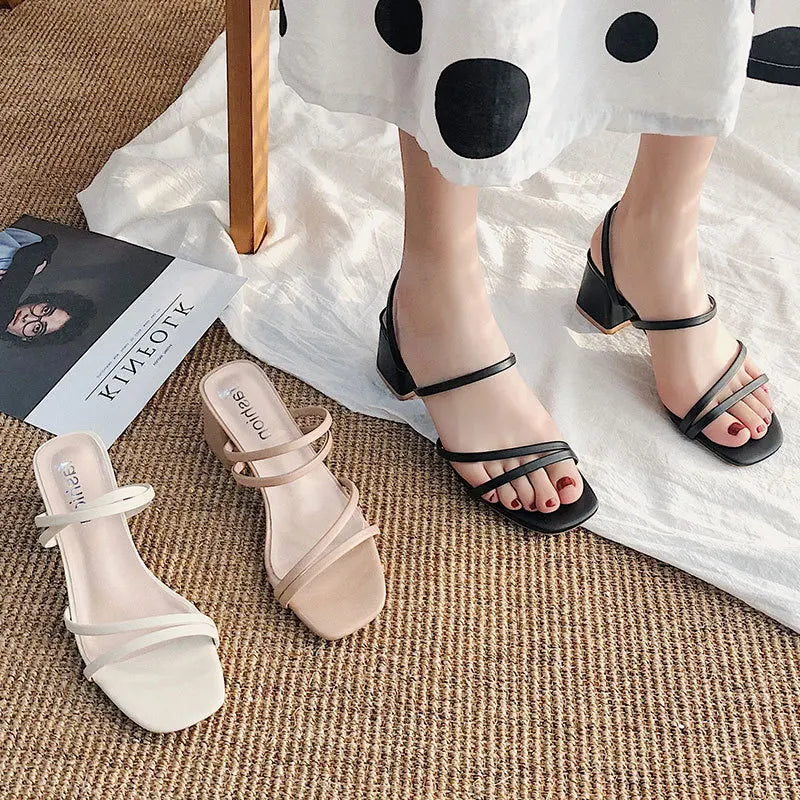 Women High Heel Sandals Summer Casual Female Shoes