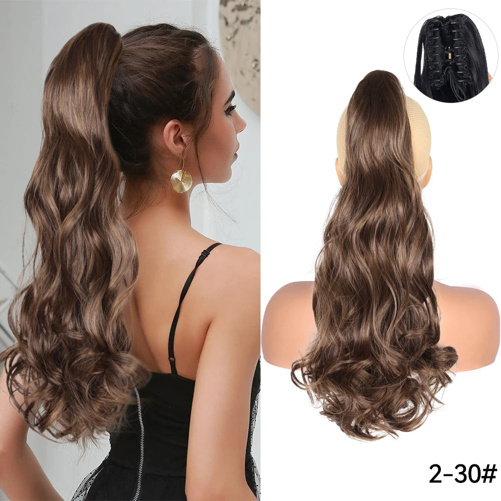 "Claw Clip In Ponytail Extension Synthetic Hairpiece