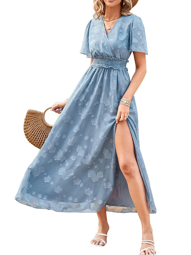 Dress Casual Summer V Neck