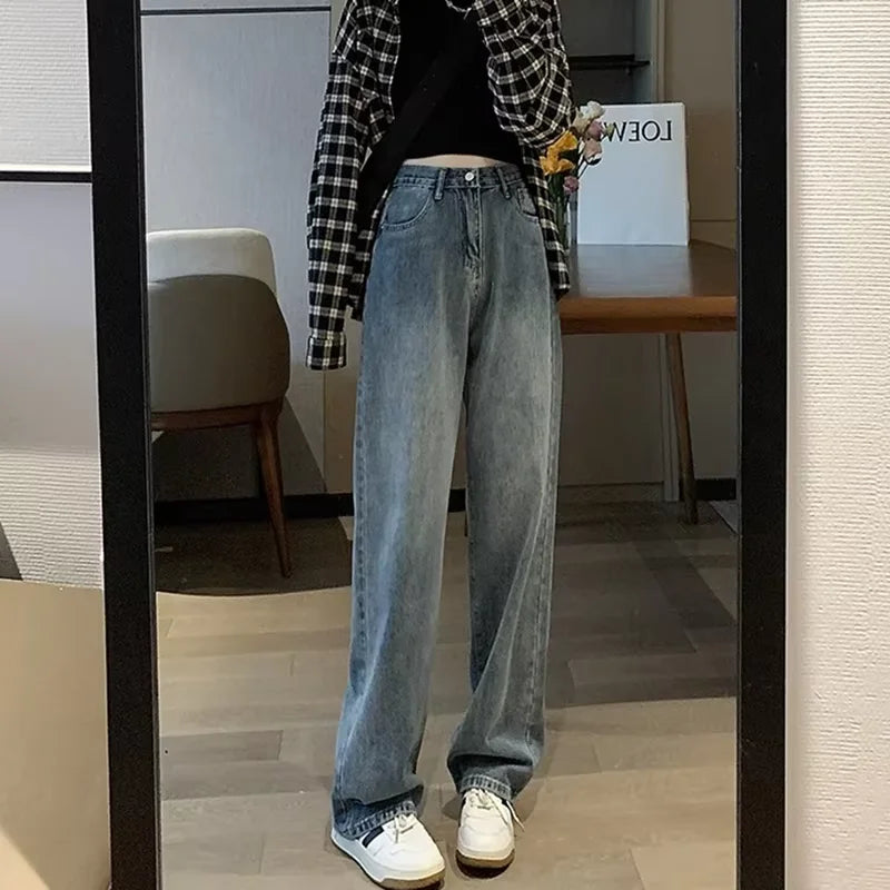 Spring And Summer New High Waisted Slim Jeans For Women Niche Casual Loose