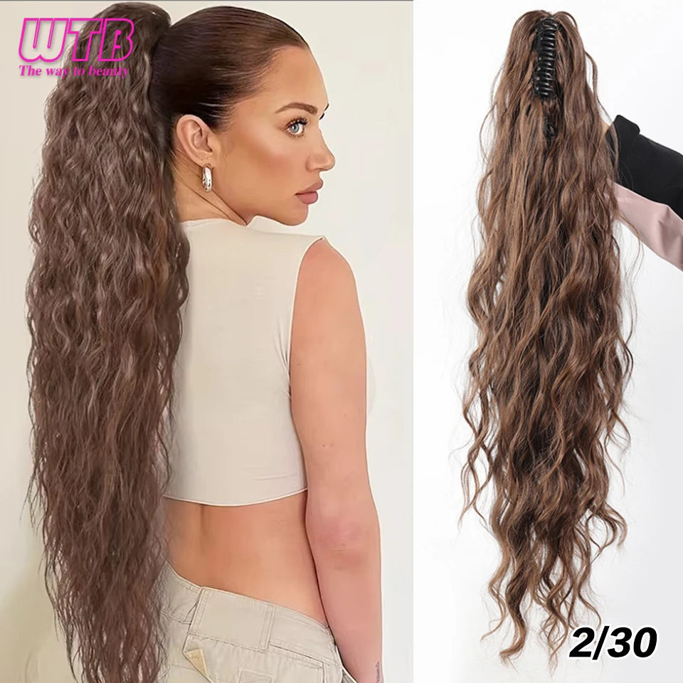 Claw Clip Ponytail,26 Inch Ponytail Extension for Women