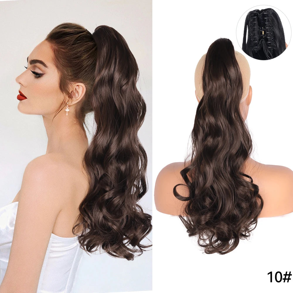 "Claw Clip In Ponytail Extension Synthetic Hairpiece